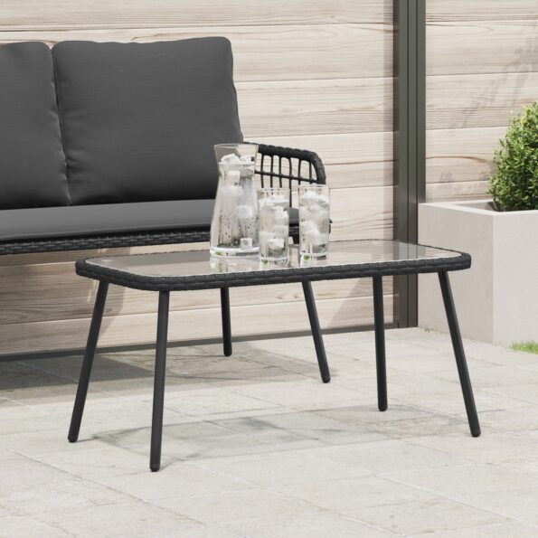 4108267_1.jpg vidaXL Konferenčný stolík Čierna 90x45x42 cm Polyratan – Obrázok 1