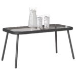vidaXL Konferenčný stolík Čierna 90x45x42 cm Polyratan – Obrázok 3