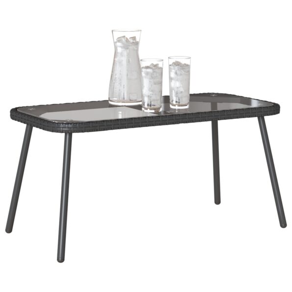 4108267_3.jpg vidaXL Konferenčný stolík Čierna 90x45x42 cm Polyratan – Obrázok 3