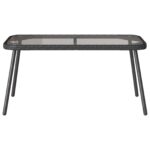 vidaXL Konferenčný stolík Čierna 90x45x42 cm Polyratan – Obrázok 5