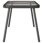 vidaXL Konferenčný stolík Čierna 90x45x42 cm Polyratan – Obrázok 6