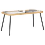 vidaXL Konferenčný stolík Hnedá a čierna 90 x 45 x 43 cm polyratan – Obrázok 2