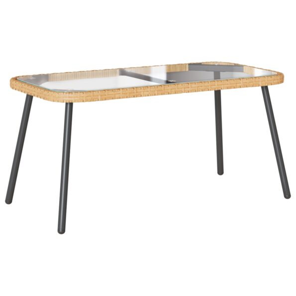 vidaXL Konferenčný stolík Hnedá a čierna 90 x 45 x 43 cm polyratan – Obrázok 2