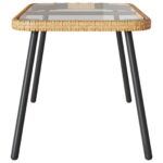 vidaXL Konferenčný stolík Hnedá a čierna 90 x 45 x 43 cm polyratan – Obrázok 6
