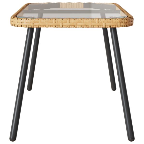 vidaXL Konferenčný stolík Hnedá a čierna 90 x 45 x 43 cm polyratan – Obrázok 6