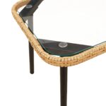 vidaXL Konferenčný stolík Hnedá a čierna 90 x 45 x 43 cm polyratan – Obrázok 7