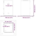 vidaXL Podnože stĺpikov štvorcové 4 ks Strieborná 91x91 mm – Obrázok 11