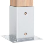 vidaXL Podnože stĺpikov štvorcové 4 ks Strieborná 91x91 mm – Obrázok 5