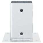 vidaXL Podnože stĺpikov štvorcové 4 ks Strieborná 91x91 mm – Obrázok 7