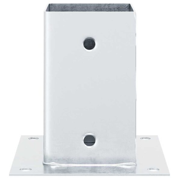 vidaXL Podnože stĺpikov štvorcové 4 ks Strieborná 91x91 mm – Obrázok 7