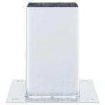 vidaXL Podnože stĺpikov štvorcové 4 ks Strieborná 91x91 mm – Obrázok 8