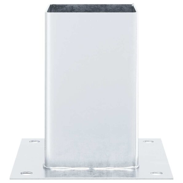 vidaXL Podnože stĺpikov štvorcové 4 ks Strieborná 91x91 mm – Obrázok 8