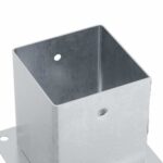 vidaXL Podnože stĺpikov štvorcové 4 ks Strieborná 101x101 mm – Obrázok 10