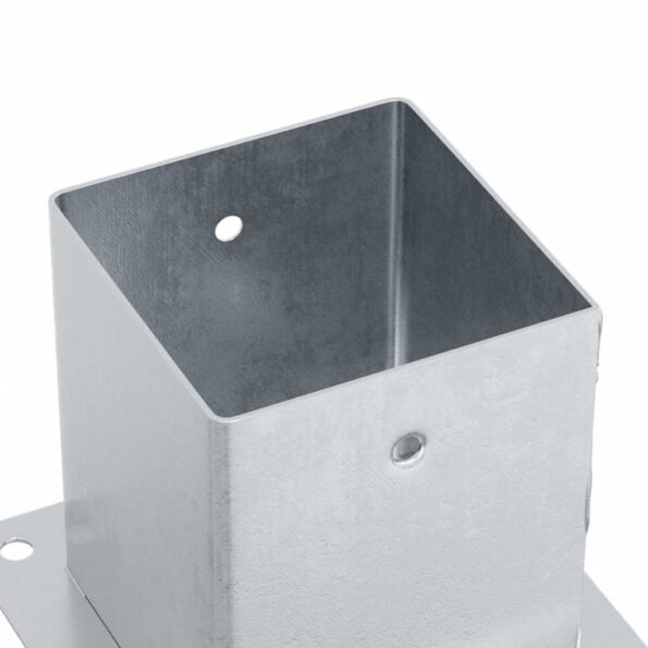 42000012_10.jpg vidaXL Podnože stĺpikov štvorcové 4 ks Strieborná 101x101 mm – Obrázok 10