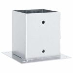 vidaXL Podnože stĺpikov štvorcové 4 ks Strieborná 101x101 mm – Obrázok 3