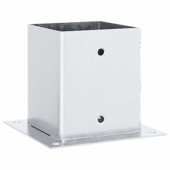 42000012_3.jpg vidaXL Podnože stĺpikov štvorcové 4 ks Strieborná 101x101 mm – Obrázok 3
