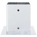 vidaXL Podnože stĺpikov štvorcové 4 ks Strieborná 101x101 mm – Obrázok 7