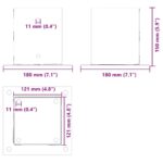 vidaXL Podnože stĺpikov štvorcové 12 ks Strieborná 121x121 mm – Obrázok 10