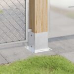 vidaXL Podnože stĺpikov štvorcové 12 ks Strieborná 121x121 mm – Obrázok 3