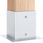 vidaXL Podnože stĺpikov štvorcové 12 ks Strieborná 121x121 mm – Obrázok 4