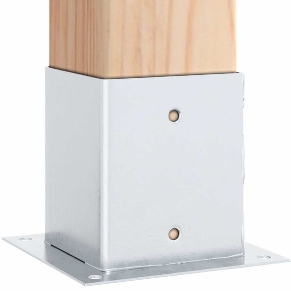 42000015_4.jpg vidaXL Podnože stĺpikov štvorcové 12 ks Strieborná 121x121 mm – Obrázok 4