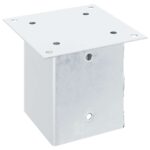 vidaXL Podnože stĺpikov štvorcové 12 ks Strieborná 121x121 mm – Obrázok 5
