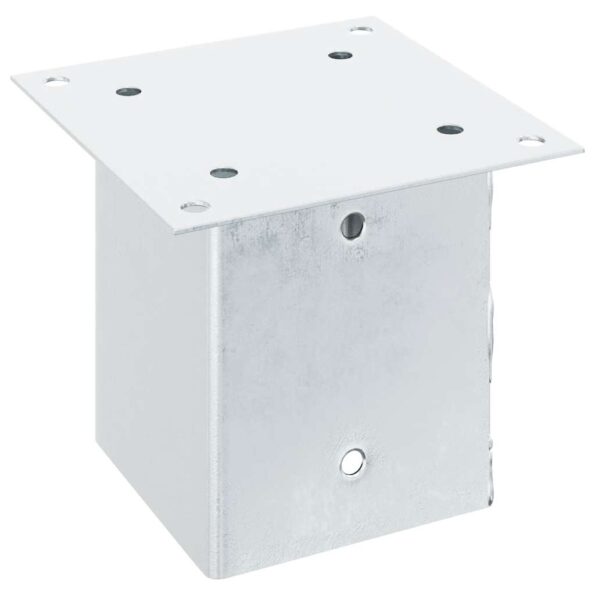 42000015_5.jpg vidaXL Podnože stĺpikov štvorcové 12 ks Strieborná 121x121 mm – Obrázok 5