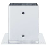 vidaXL Podnože stĺpikov štvorcové 12 ks Strieborná 121x121 mm – Obrázok 6