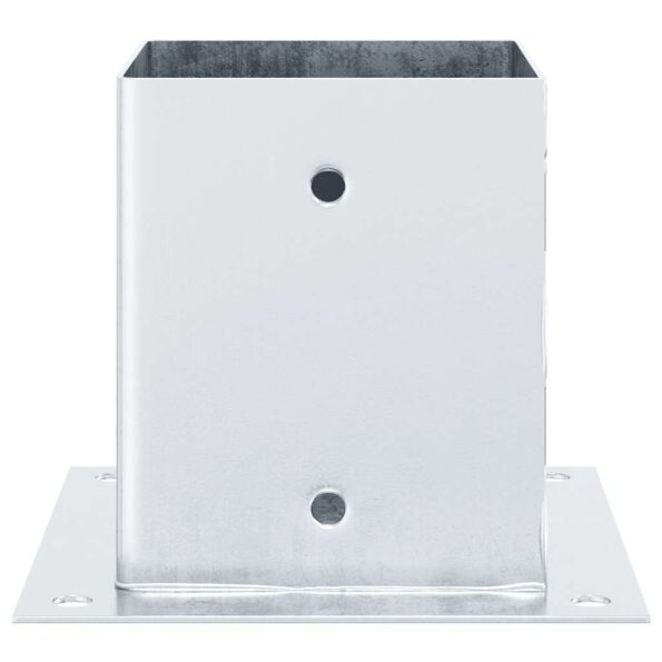 42000015_6.jpg vidaXL Podnože stĺpikov štvorcové 12 ks Strieborná 121x121 mm – Obrázok 6