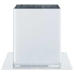vidaXL Podnože stĺpikov štvorcové 12 ks Strieborná 121x121 mm – Obrázok 7