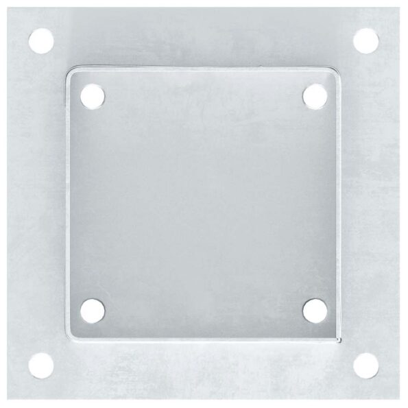 42000015_8.jpg vidaXL Podnože stĺpikov štvorcové 12 ks Strieborná 121x121 mm – Obrázok 8