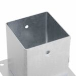 vidaXL Podnože stĺpikov štvorcové 12 ks Strieborná 121x121 mm – Obrázok 9
