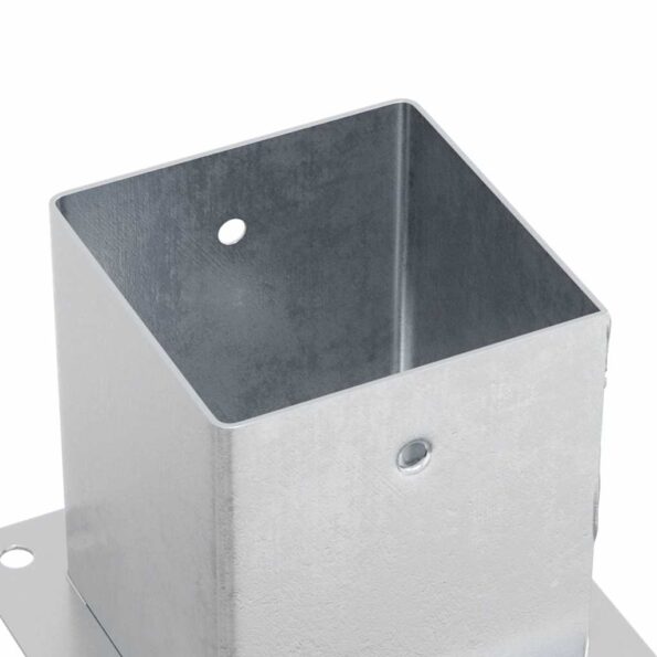 42000015_9.jpg vidaXL Podnože stĺpikov štvorcové 12 ks Strieborná 121x121 mm – Obrázok 9