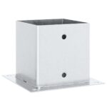 vidaXL Podnože stĺpikov štvorcové 4 ks Strieborná 141x141 mm – Obrázok 3