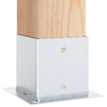 vidaXL Podnože stĺpikov štvorcové 4 ks Strieborná 141x141 mm – Obrázok 5