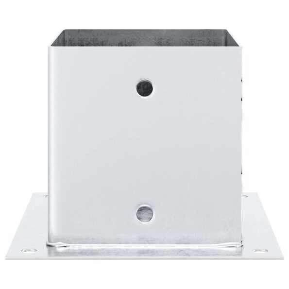 vidaXL Podnože stĺpikov štvorcové 4 ks Strieborná 141x141 mm – Obrázok 7