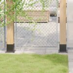 vidaXL podstavce stĺpikov štvorcové 4 ks Antracit 121x121 mm