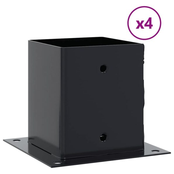 vidaXL podstavce stĺpikov štvorcové 4 ks Antracit 121x121 mm – Obrázok 2