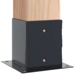 vidaXL podstavce stĺpikov štvorcové 4 ks Antracit 121x121 mm – Obrázok 4