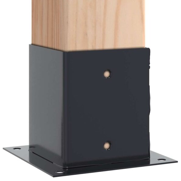 vidaXL podstavce stĺpikov štvorcové 4 ks Antracit 121x121 mm – Obrázok 4