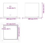 vidaXL podstavce stĺpikov štvorcové 12 ks Antracit 141x141 mm – Obrázok 10