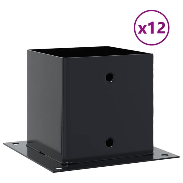 42000035_2.jpg vidaXL podstavce stĺpikov štvorcové 12 ks Antracit 141x141 mm – Obrázok 2