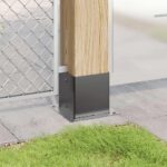 vidaXL podstavce stĺpikov štvorcové 12 ks Antracit 141x141 mm – Obrázok 3