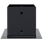 vidaXL podstavce stĺpikov štvorcové 12 ks Antracit 141x141 mm – Obrázok 6