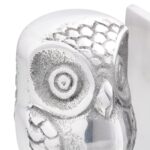 vidaXL Zarážky na knihy 2 ks Strieborné 7x9x11 cm Hliník Sova – Obrázok 5