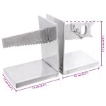 vidaXL Zarážky na knihy 2 ks Strieborné 11x14x17,5 cm z Hliníka – Obrázok 10