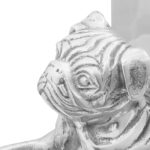 vidaXL Zarážky na knihy 2 ks Strieborné 12x15x18 cm Hliník Pes – Obrázok 7