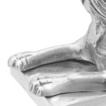 vidaXL Zarážky na knihy 2 ks Strieborné 12x15x18 cm Hliník Pes – Obrázok 8