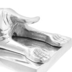 vidaXL Zarážky na knihy 2 ks Strieborné 12x15x18 cm Hliník Pes – Obrázok 9