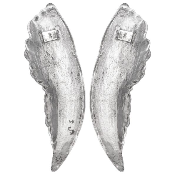 vidaXL Socha anjelích krídiel Strieborná Polystón 31 x 5 x 91 cm – Obrázok 5